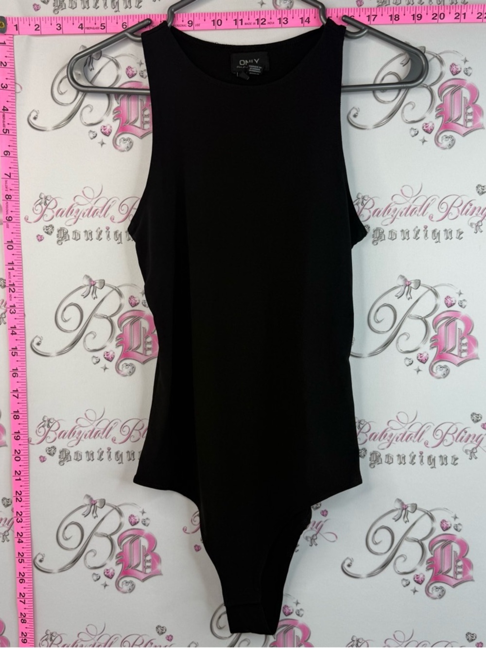 Only bodysuit one piece Black Sleeveless Round-Neck Bodysuit